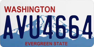 WA license plate AVU4664