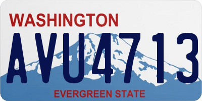 WA license plate AVU4713