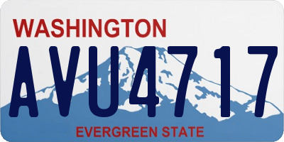 WA license plate AVU4717