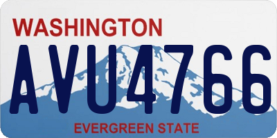 WA license plate AVU4766