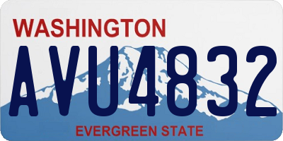 WA license plate AVU4832