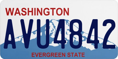 WA license plate AVU4842