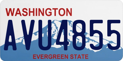 WA license plate AVU4855