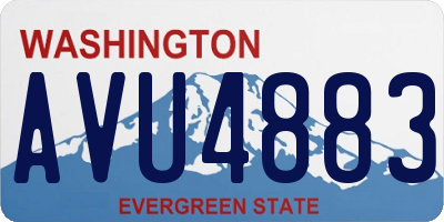 WA license plate AVU4883
