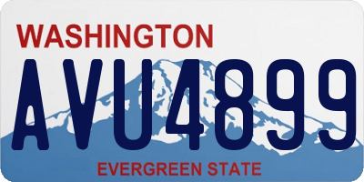 WA license plate AVU4899