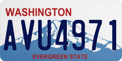 WA license plate AVU4971