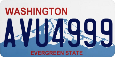 WA license plate AVU4999