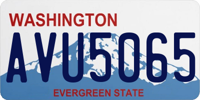 WA license plate AVU5065