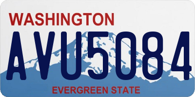 WA license plate AVU5084