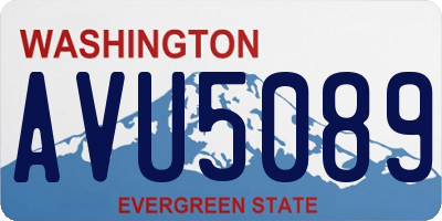 WA license plate AVU5089