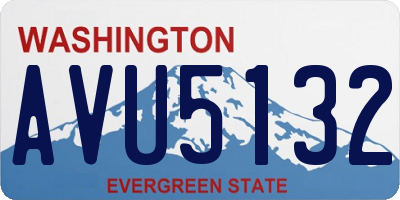 WA license plate AVU5132