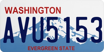 WA license plate AVU5153