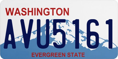 WA license plate AVU5161