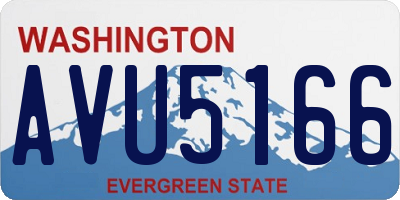 WA license plate AVU5166