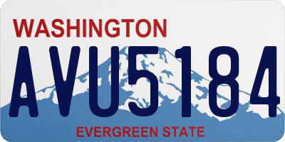 WA license plate AVU5184
