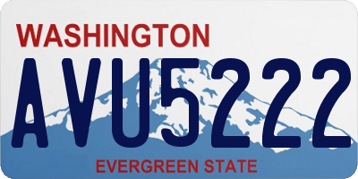 WA license plate AVU5222