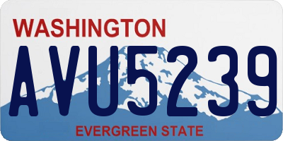 WA license plate AVU5239