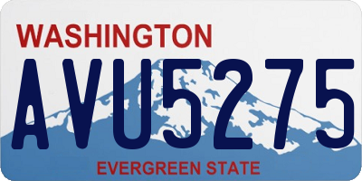 WA license plate AVU5275