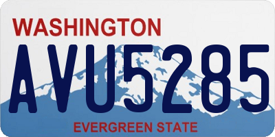 WA license plate AVU5285
