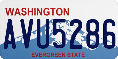 WA license plate AVU5286
