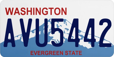 WA license plate AVU5442
