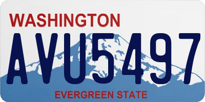 WA license plate AVU5497