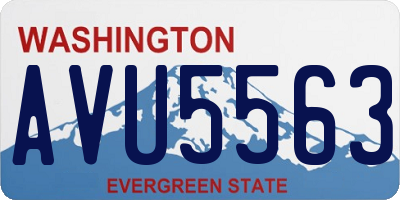 WA license plate AVU5563