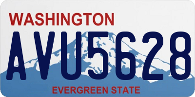 WA license plate AVU5628