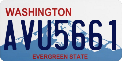 WA license plate AVU5661