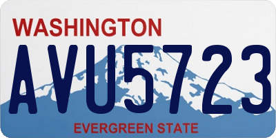 WA license plate AVU5723
