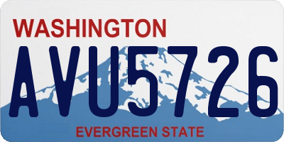 WA license plate AVU5726