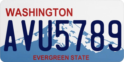 WA license plate AVU5789