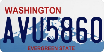 WA license plate AVU5860