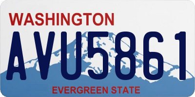 WA license plate AVU5861