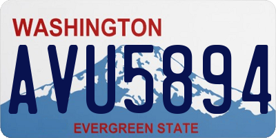 WA license plate AVU5894