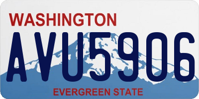 WA license plate AVU5906