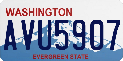 WA license plate AVU5907