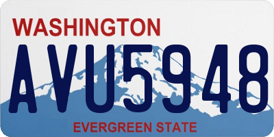 WA license plate AVU5948