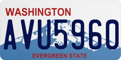 WA license plate AVU5960
