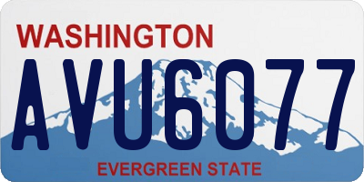 WA license plate AVU6077