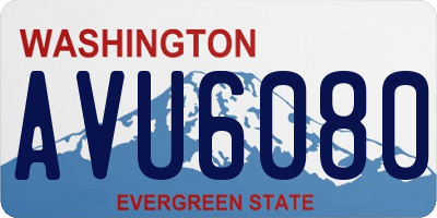 WA license plate AVU6080