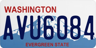 WA license plate AVU6084