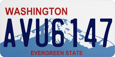 WA license plate AVU6147
