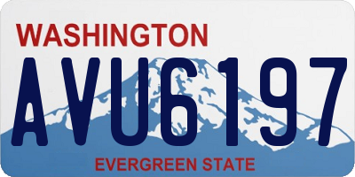 WA license plate AVU6197