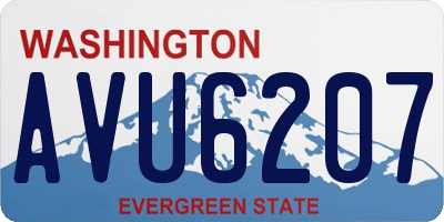 WA license plate AVU6207