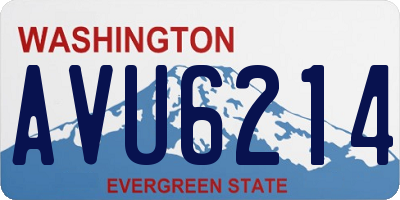 WA license plate AVU6214
