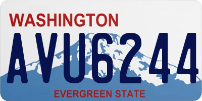 WA license plate AVU6244