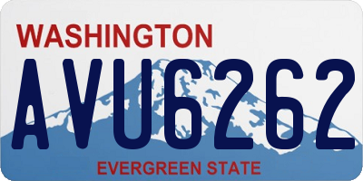 WA license plate AVU6262
