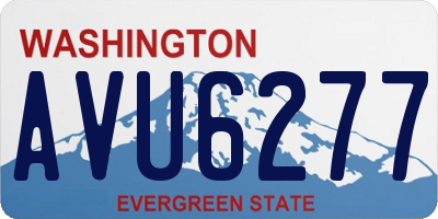 WA license plate AVU6277