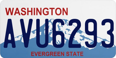 WA license plate AVU6293